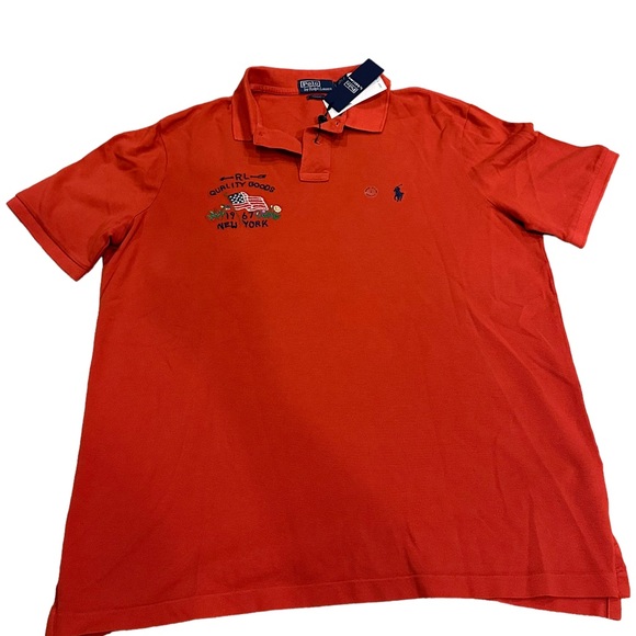 Polo Ralph Lauren Classic-Fit Flag Mesh Short-Sleeve Polo Shirt Large NWT - Picture 4 of 6